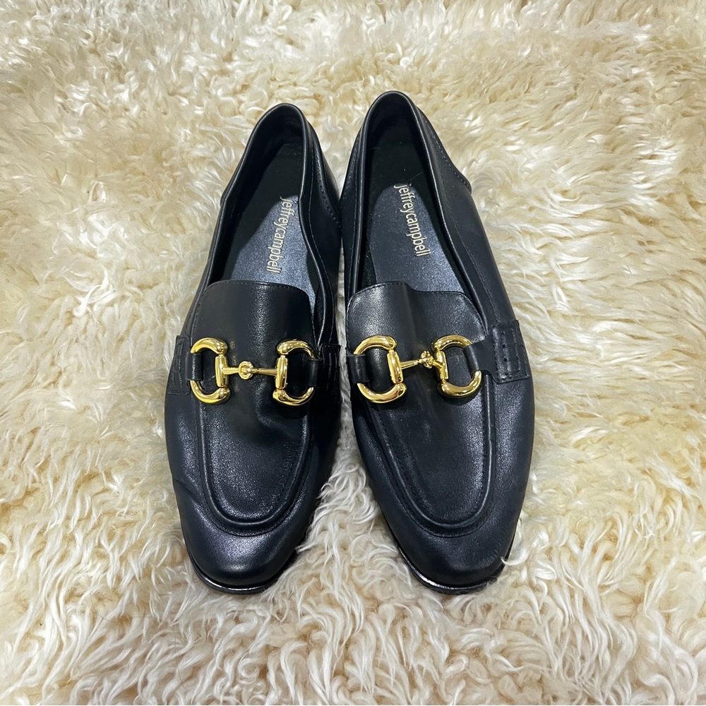 Jeffrey Campbell SPRING IT Show Loafers with Gold Detail